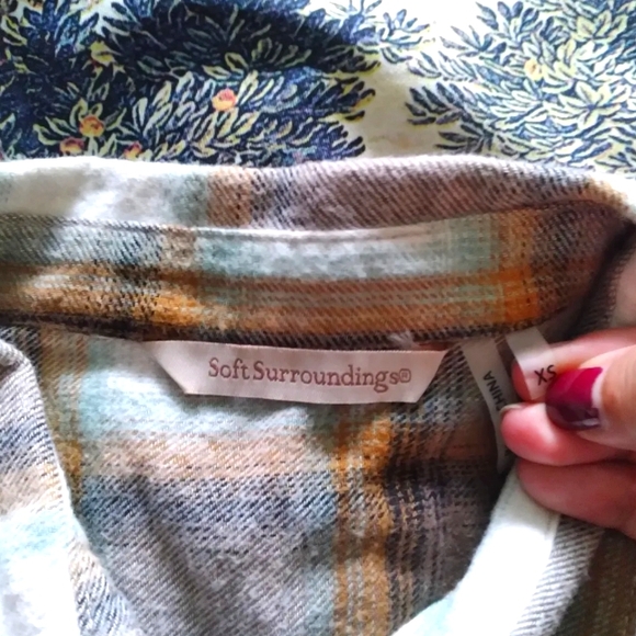 Soft Surroundings Mixed Media Button down tunic dress, size XS - Picture 6 of 9